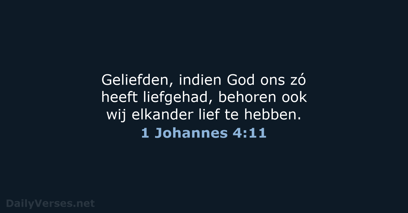 1 Johannes 4:11 - NBG