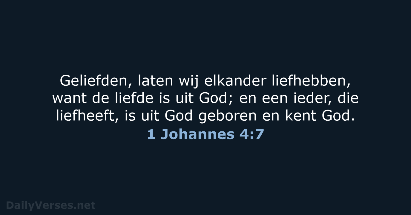 1 Johannes 4:7 - NBG