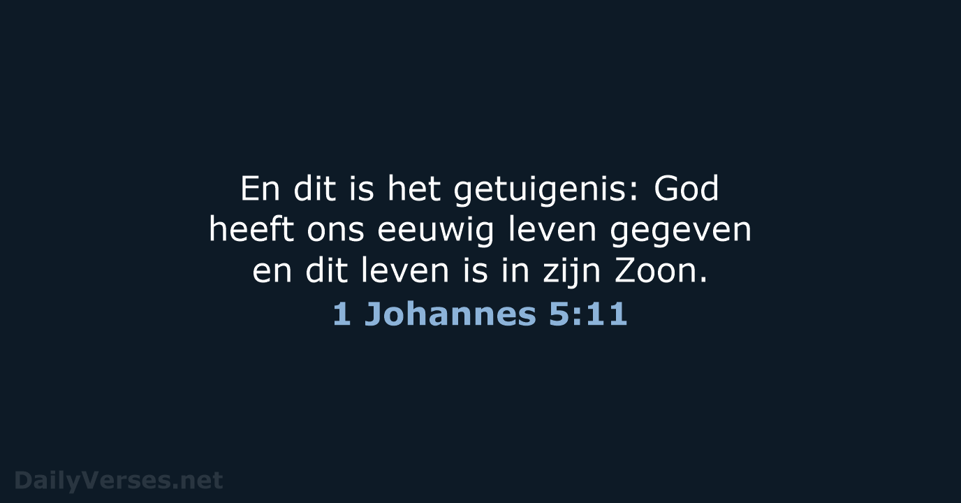 1 Johannes 5:11 - NBG