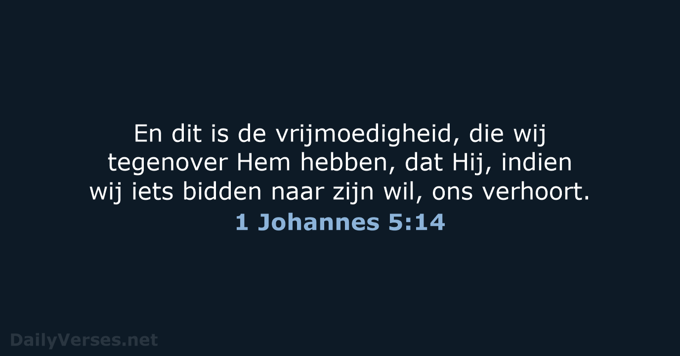 1 Johannes 5:14 - NBG