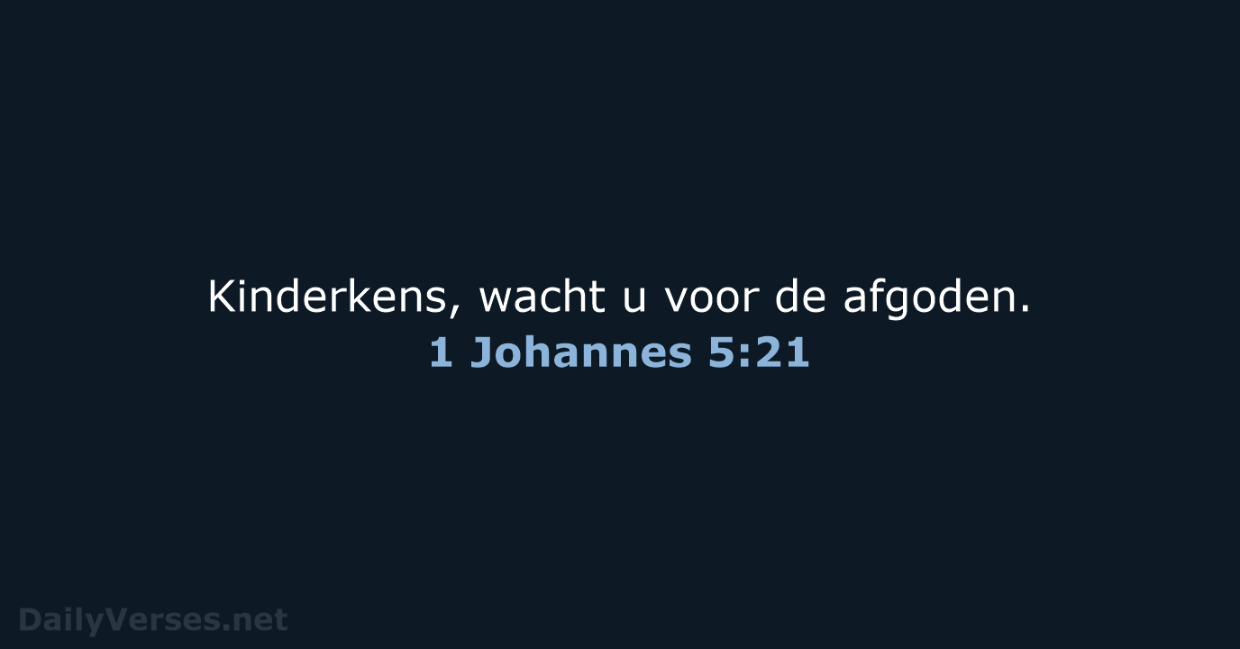 1 Johannes 5:21 - NBG