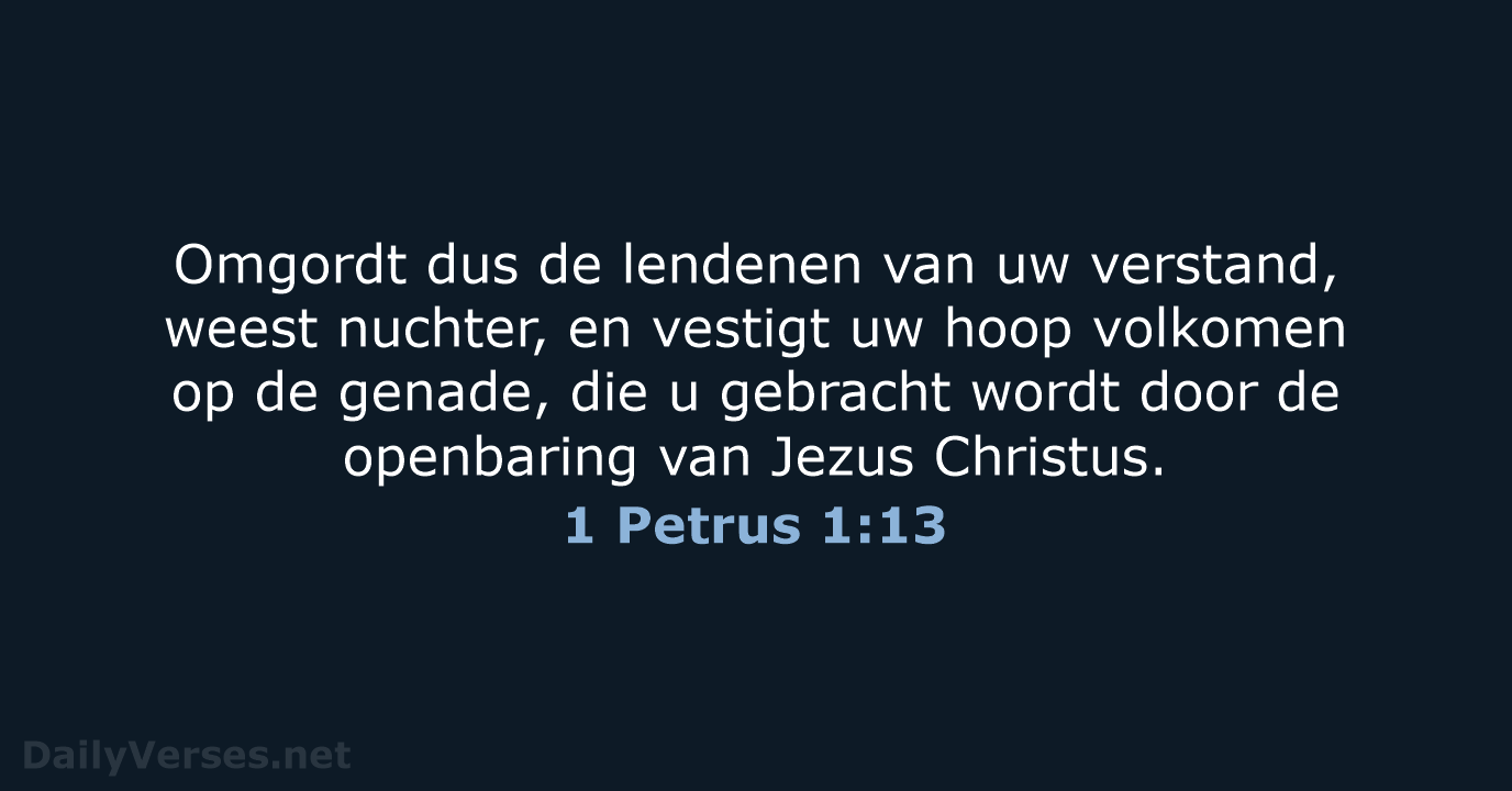 1 Petrus 1:13 - NBG