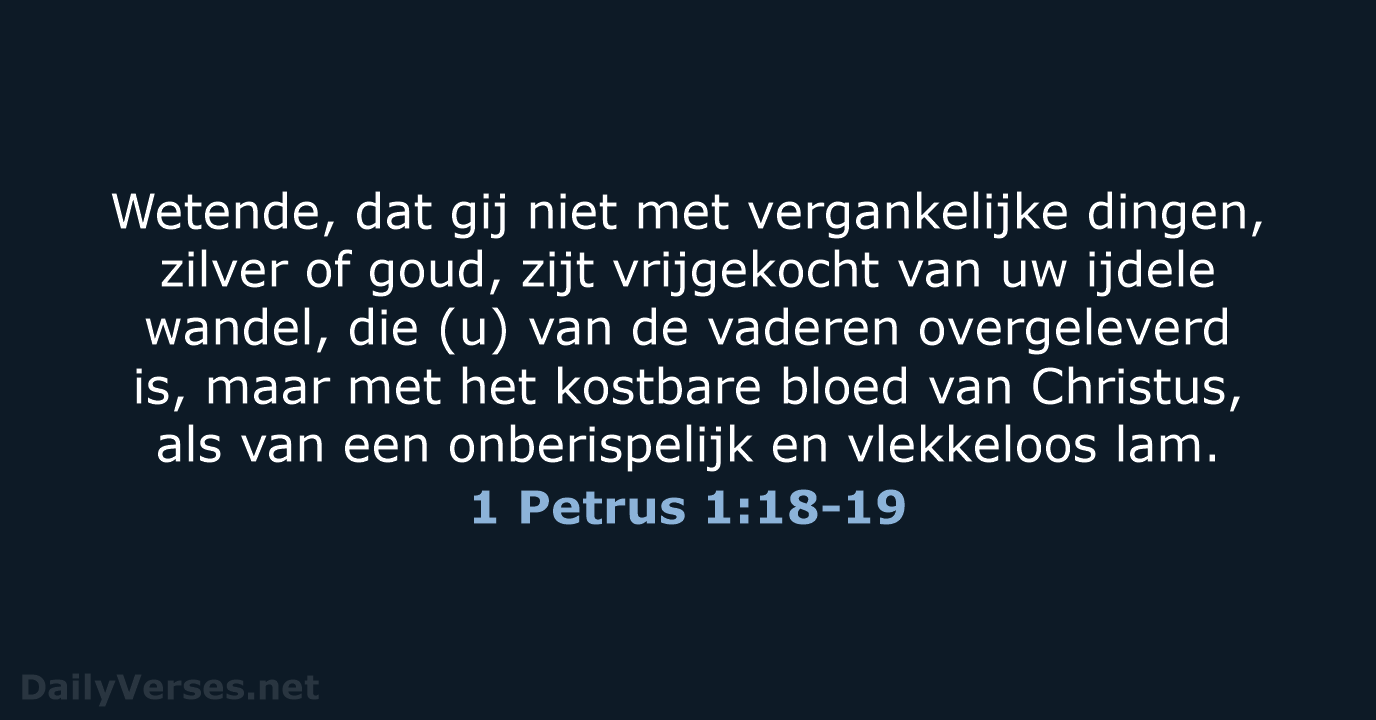 1 Petrus 1:18-19 - NBG