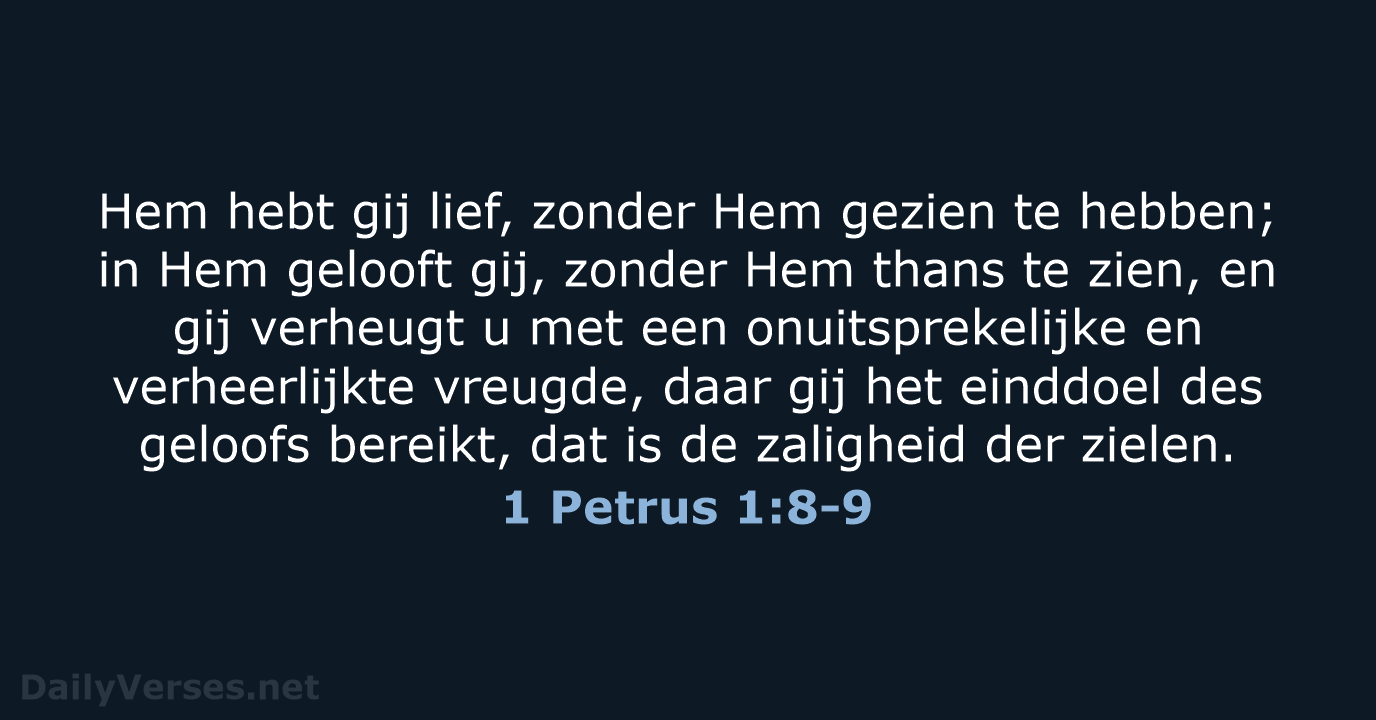 1 Petrus 1:8-9 - NBG