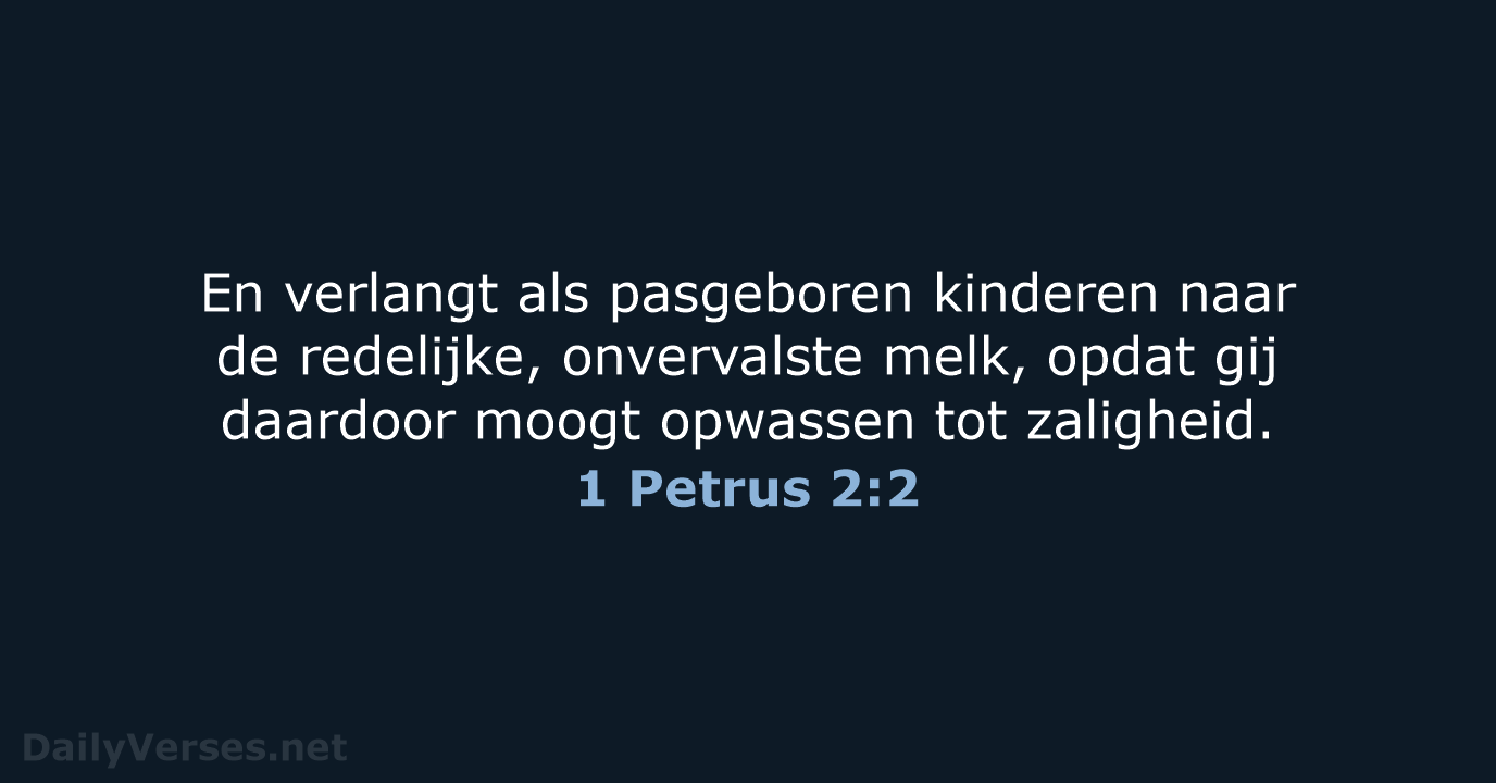 1 Petrus 2:2 - NBG