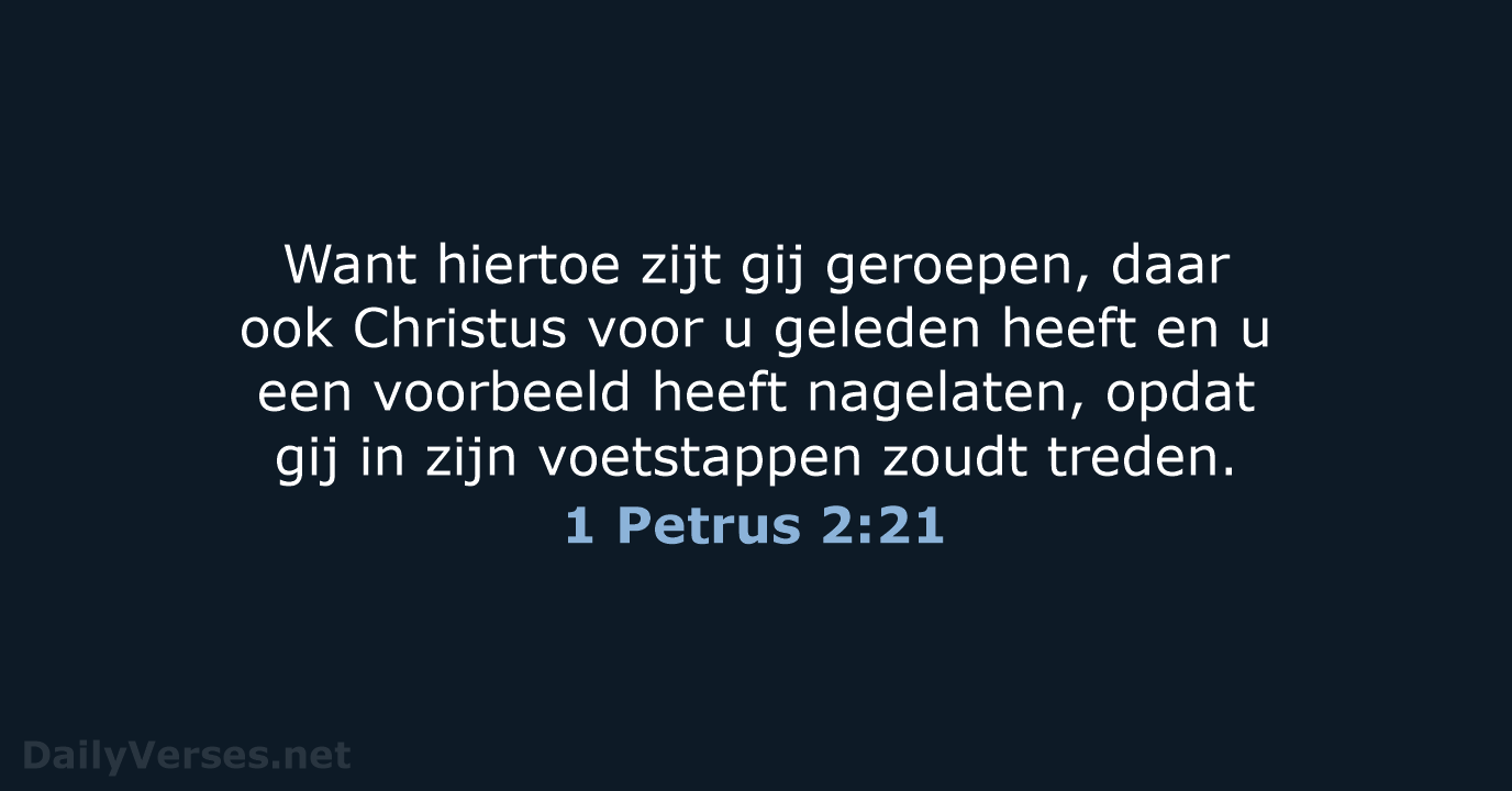 1 Petrus 2:21 - NBG
