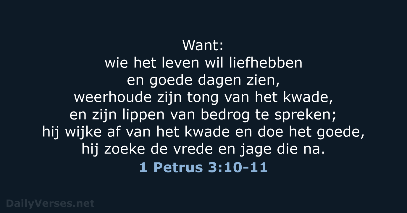 1 Petrus 3:10-11 - NBG