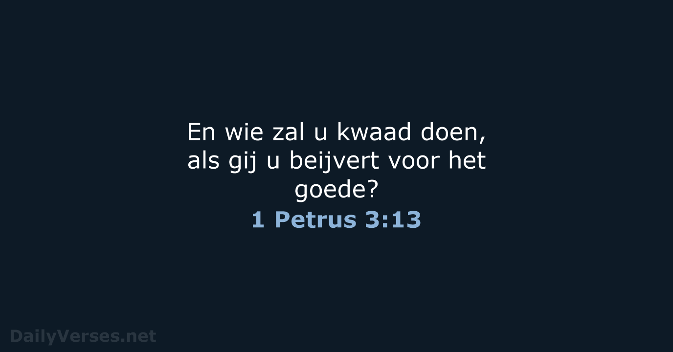 1 Petrus 3:13 - NBG