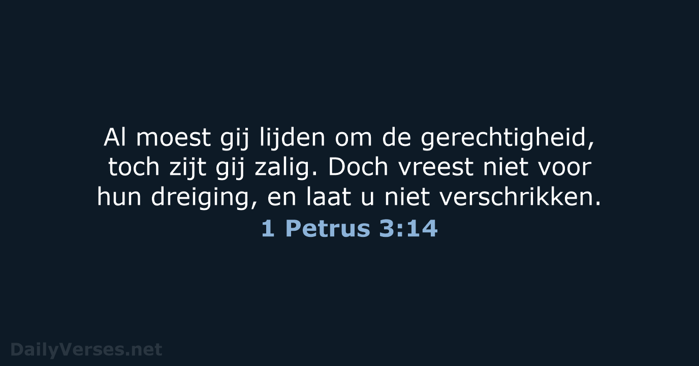 1 Petrus 3:14 - NBG