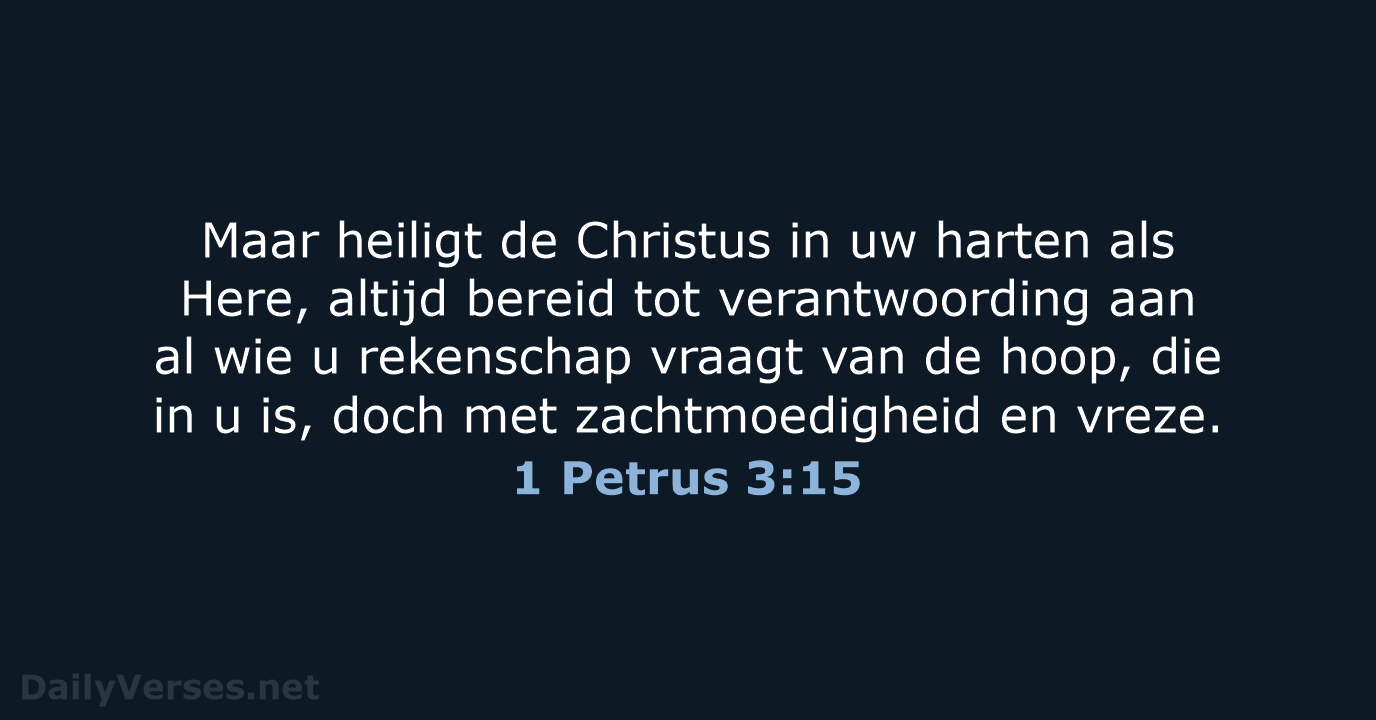 1 Petrus 3:15 - NBG