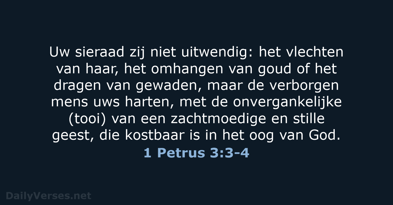 1 Petrus 3:3-4 - NBG