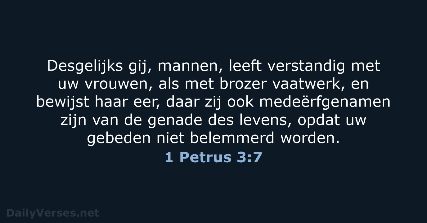 1 Petrus 3:7 - NBG