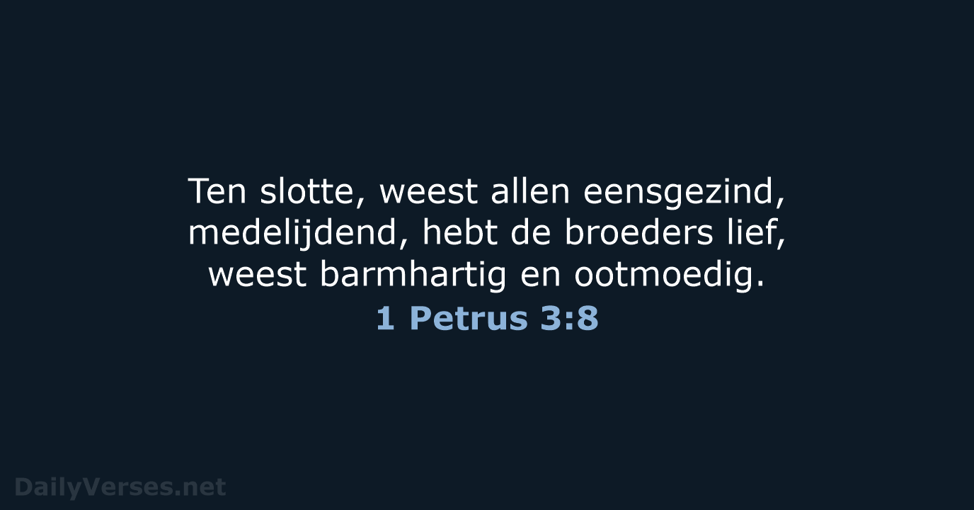 1 Petrus 3:8 - NBG