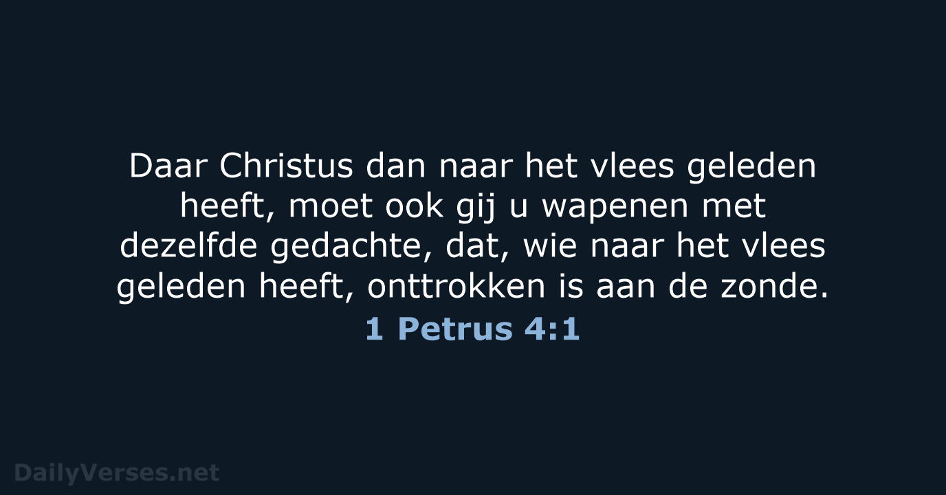 1 Petrus 4:1 - NBG