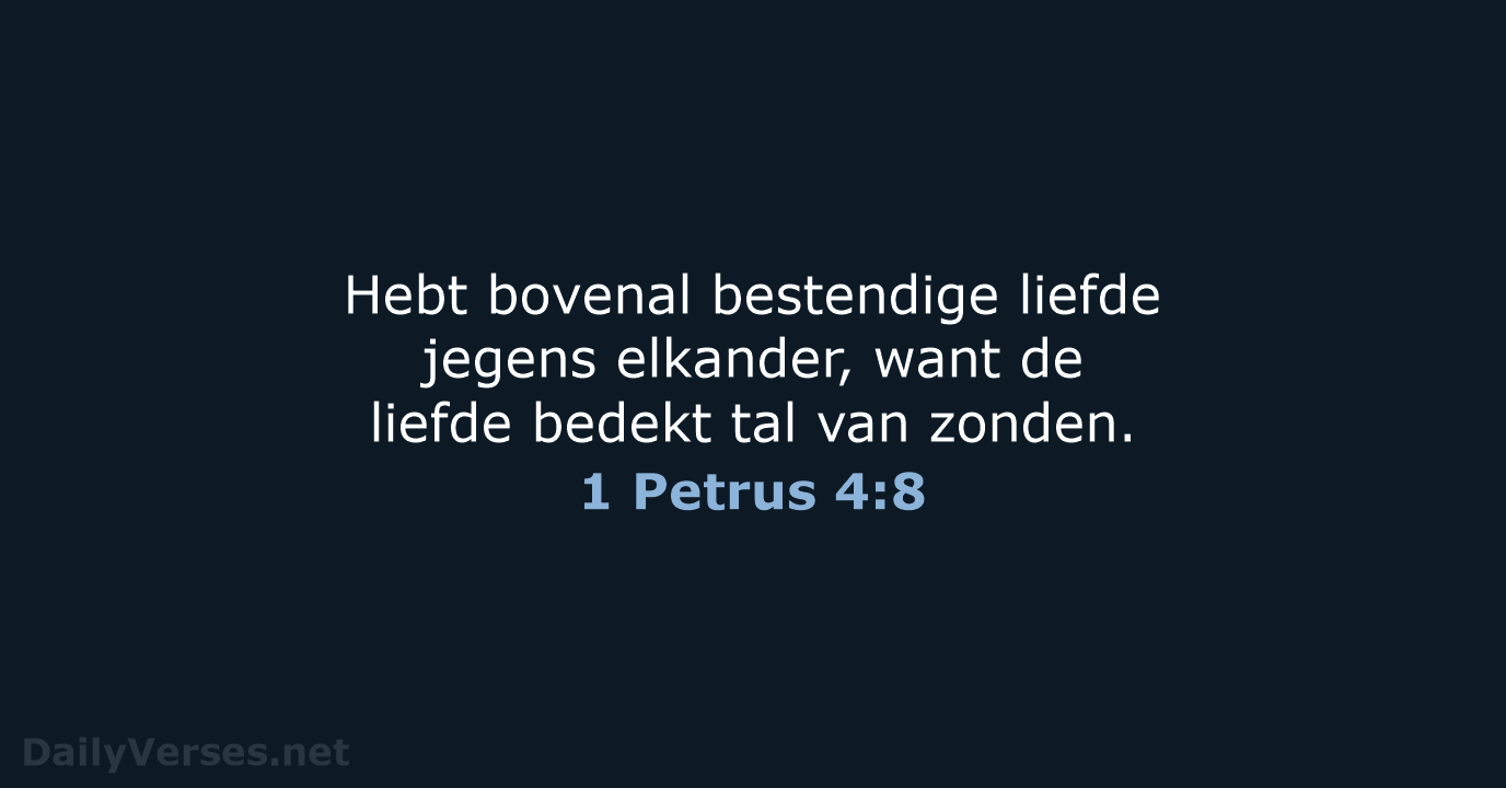 1 Petrus 4:8 - NBG