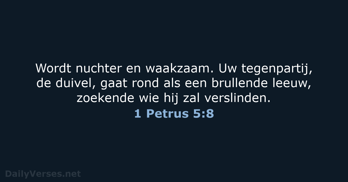 1 Petrus 5:8 - NBG