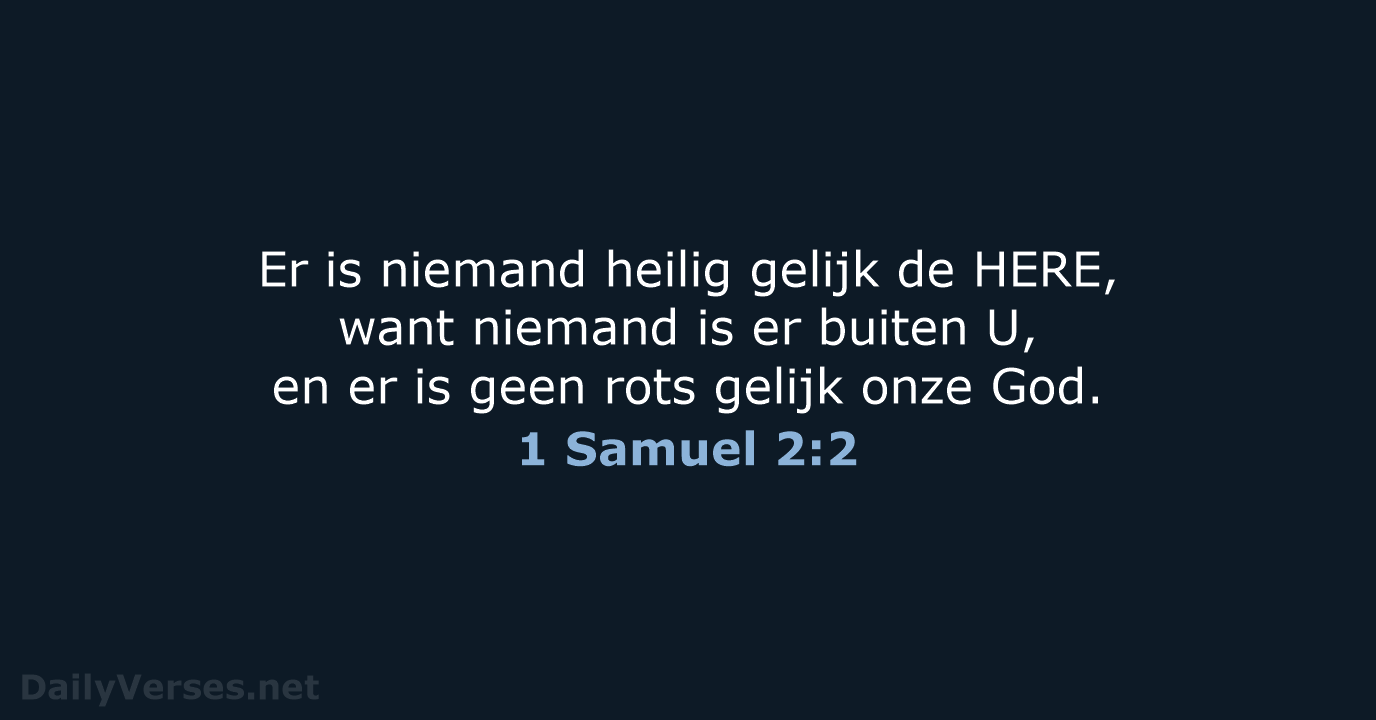 1 Samuel 2:2 - NBG