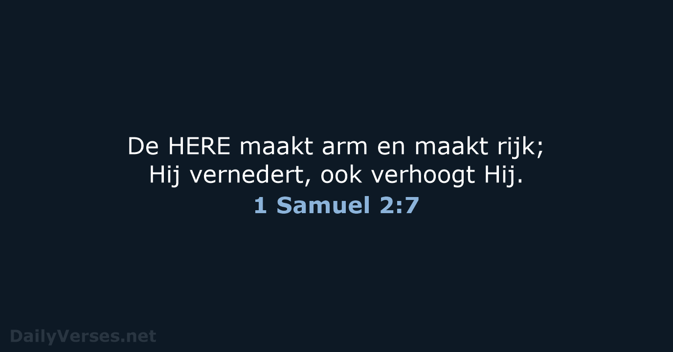 1 Samuel 2:7 - NBG