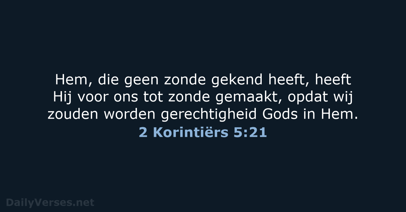 2 Korintiërs 5:21 - NBG