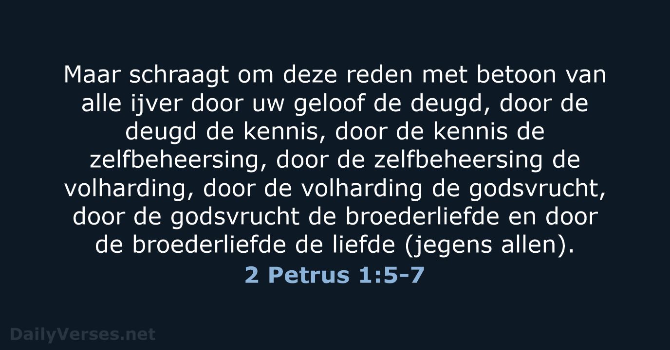 2 Petrus 1:5-7 - NBG