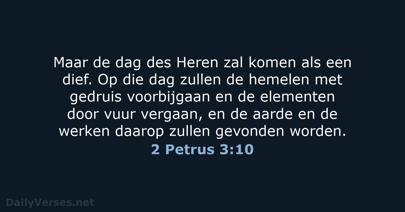 2 Petrus 3:10 - NBG