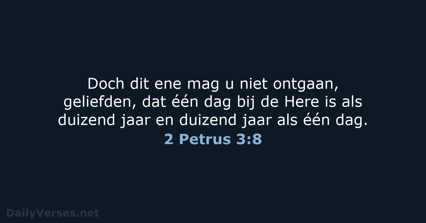 2 Petrus 3:8 - NBG
