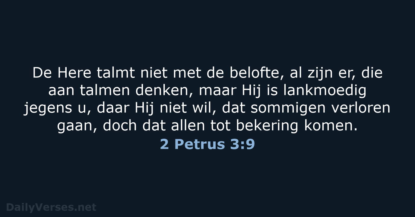 2 Petrus 3:9 - NBG