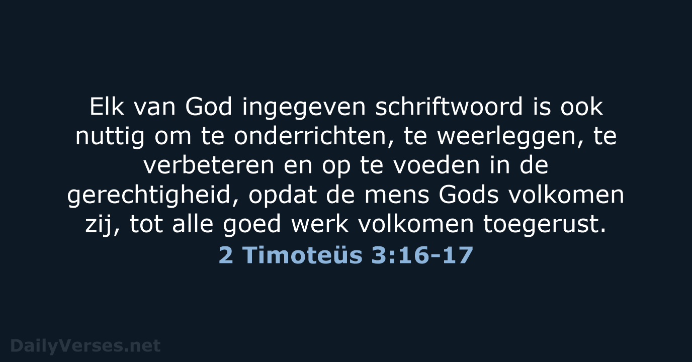 2 Timoteüs 3:16-17 - NBG