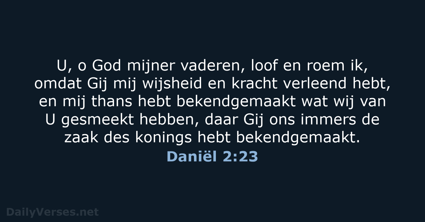 Daniël 2:23 - NBG
