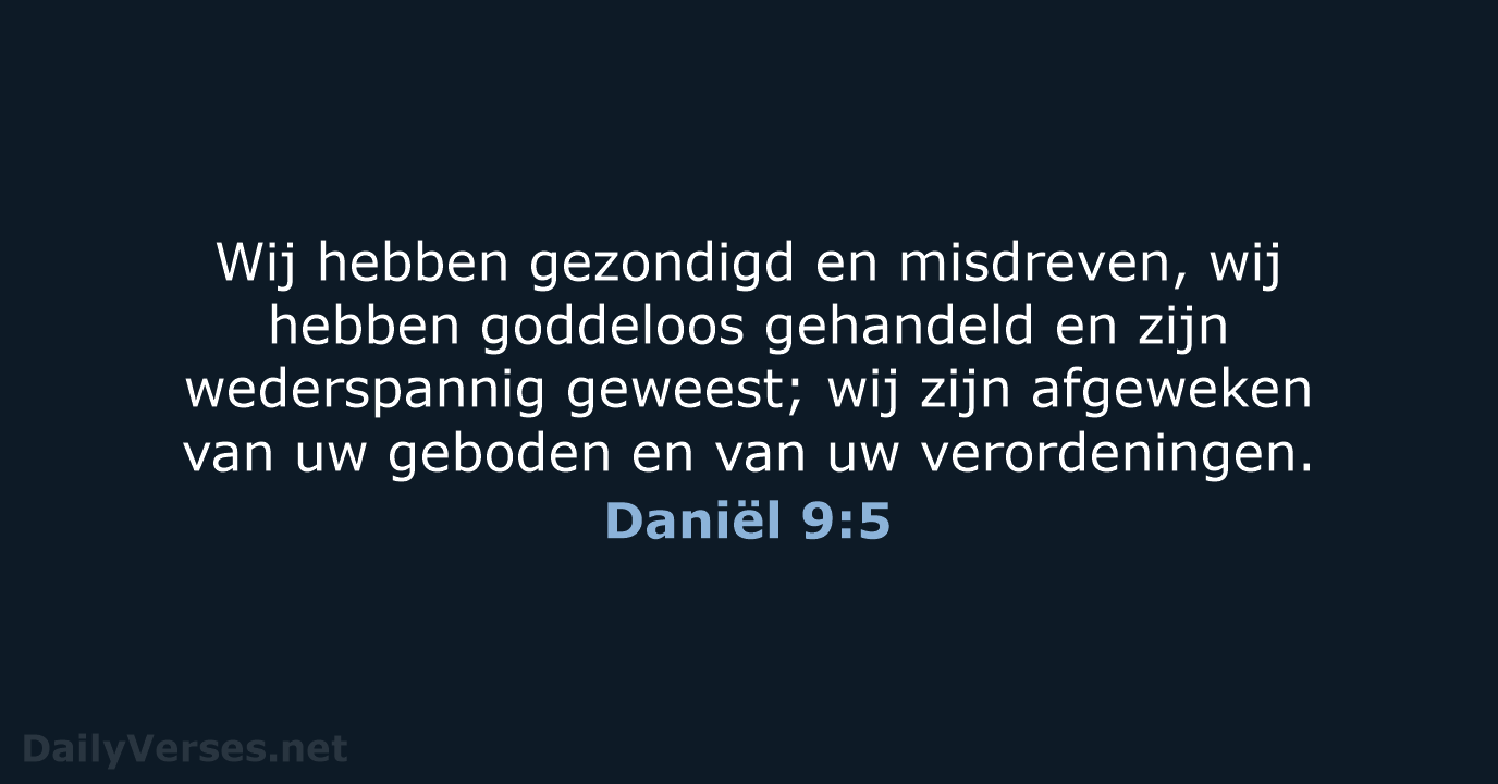 Daniël 9:5 - NBG