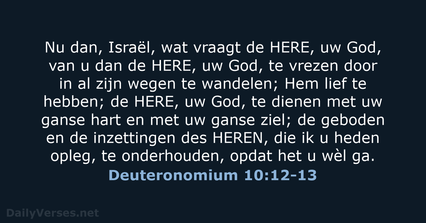 Deuteronomium 10:12-13 - NBG