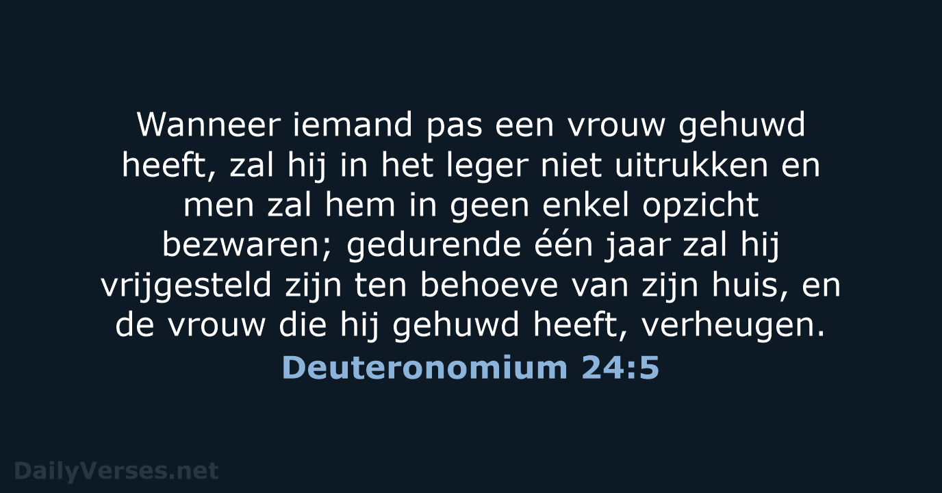 Deuteronomium 24:5 - NBG