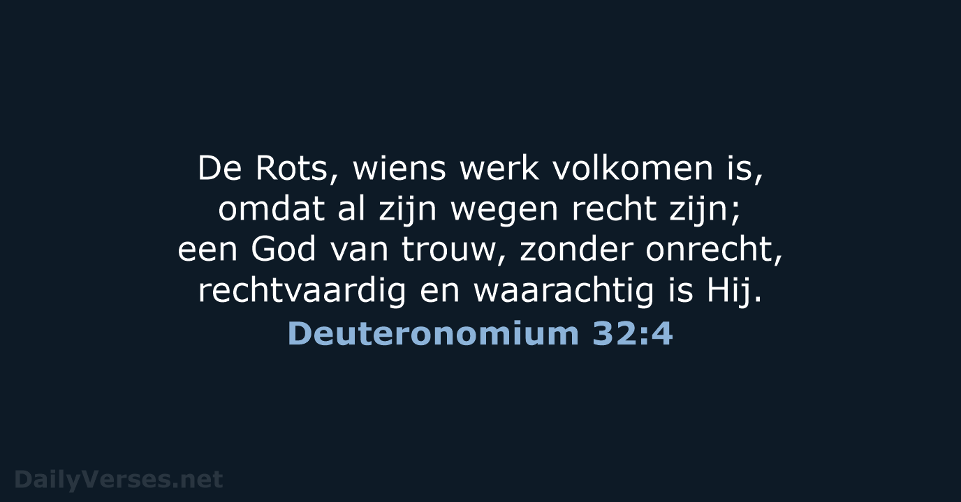 Deuteronomium 32:4 - NBG