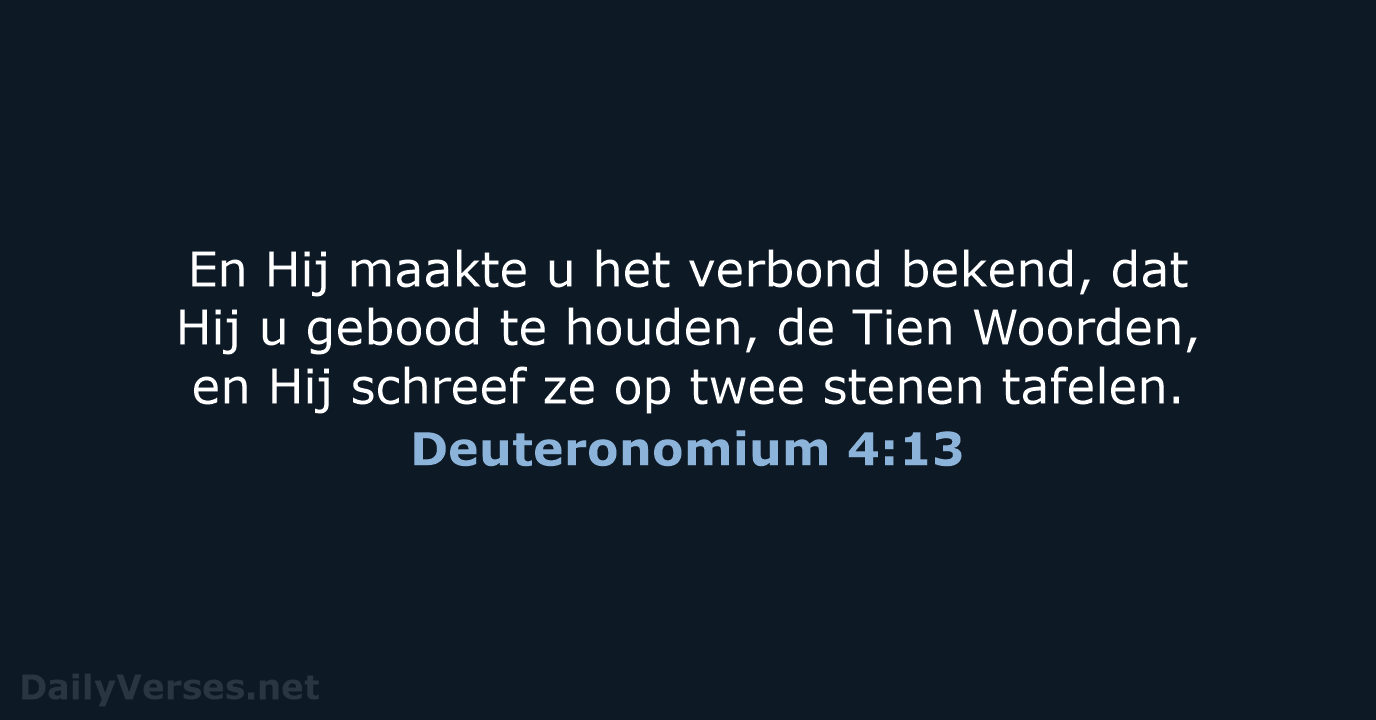 Deuteronomium 4:13 - NBG