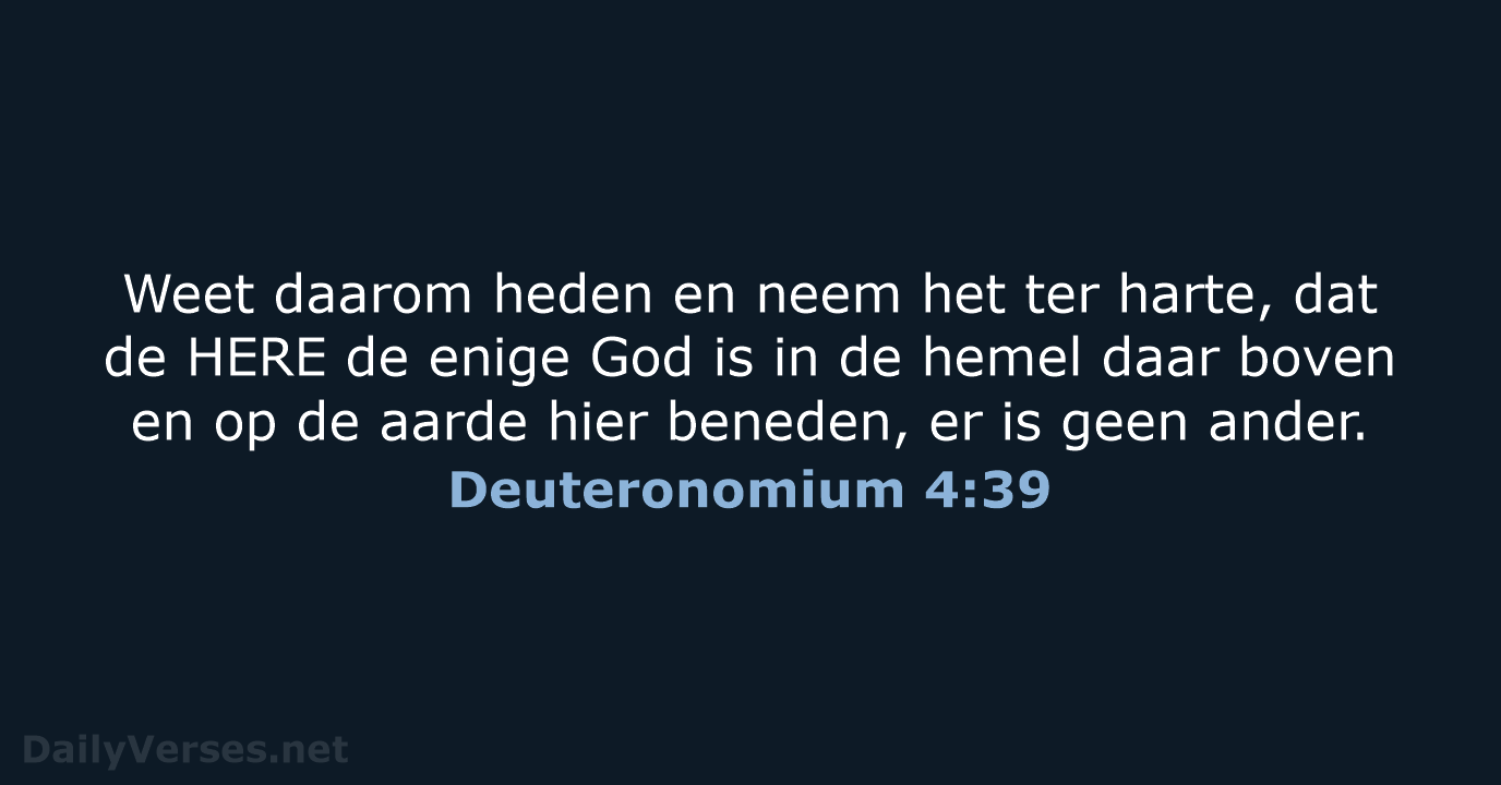 Deuteronomium 4:39 - NBG