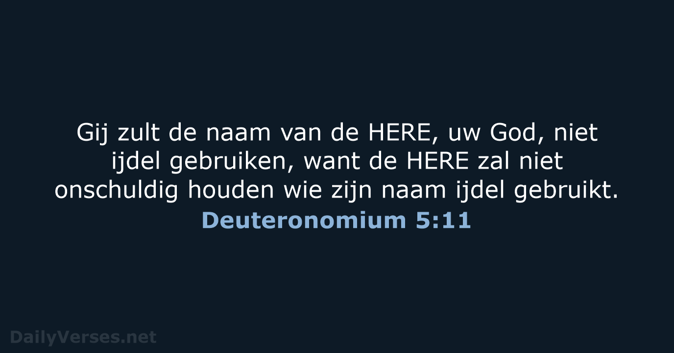 Deuteronomium 5:11 - NBG