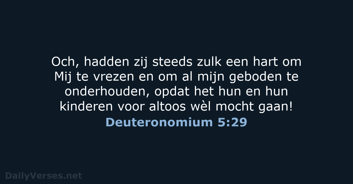 Deuteronomium 5:29 - NBG