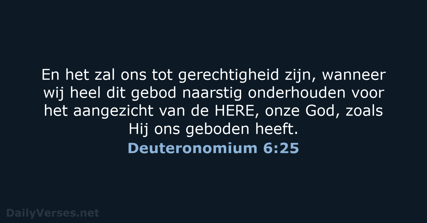 Deuteronomium 6:25 - NBG