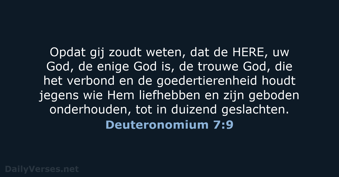Deuteronomium 7:9 - NBG