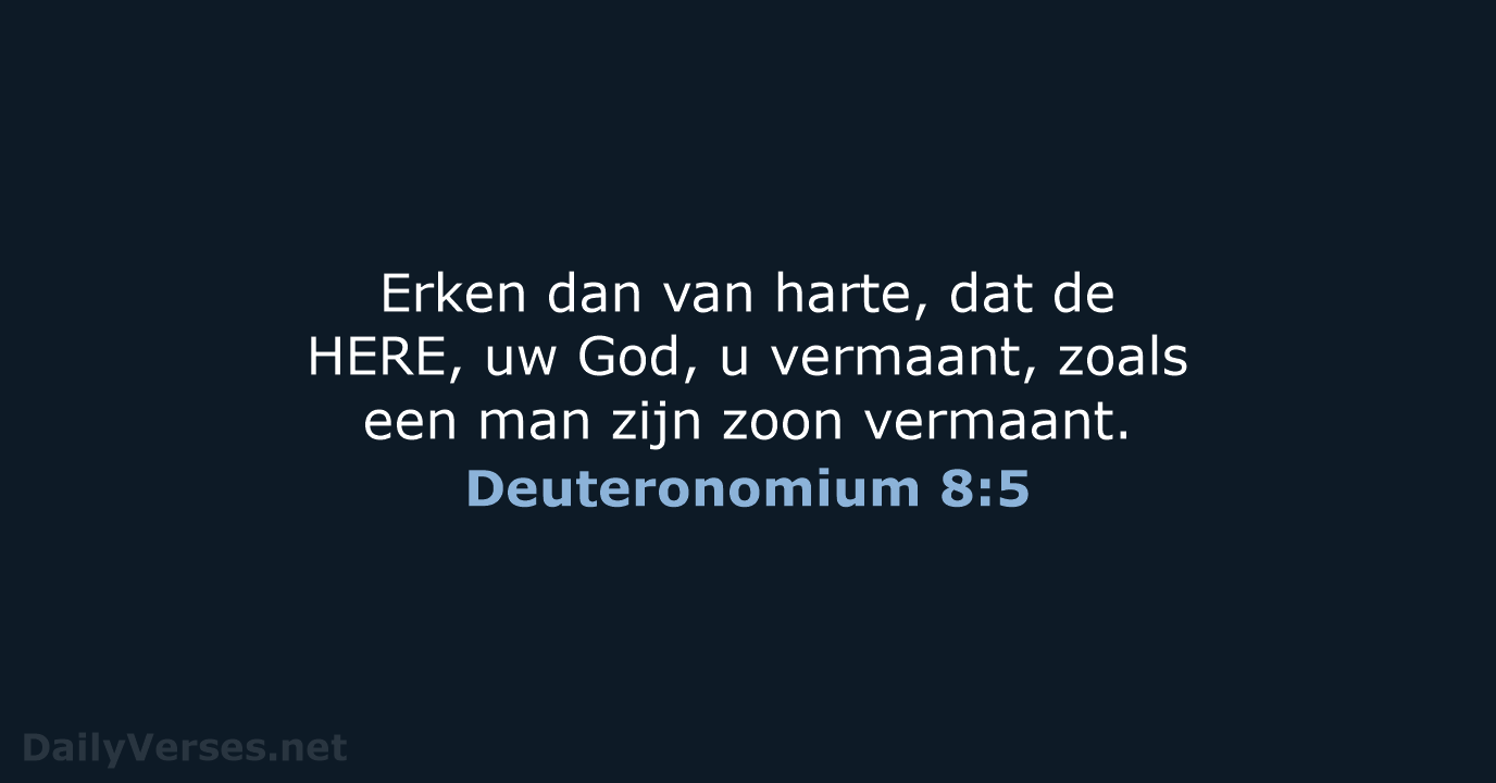 Deuteronomium 8:5 - NBG
