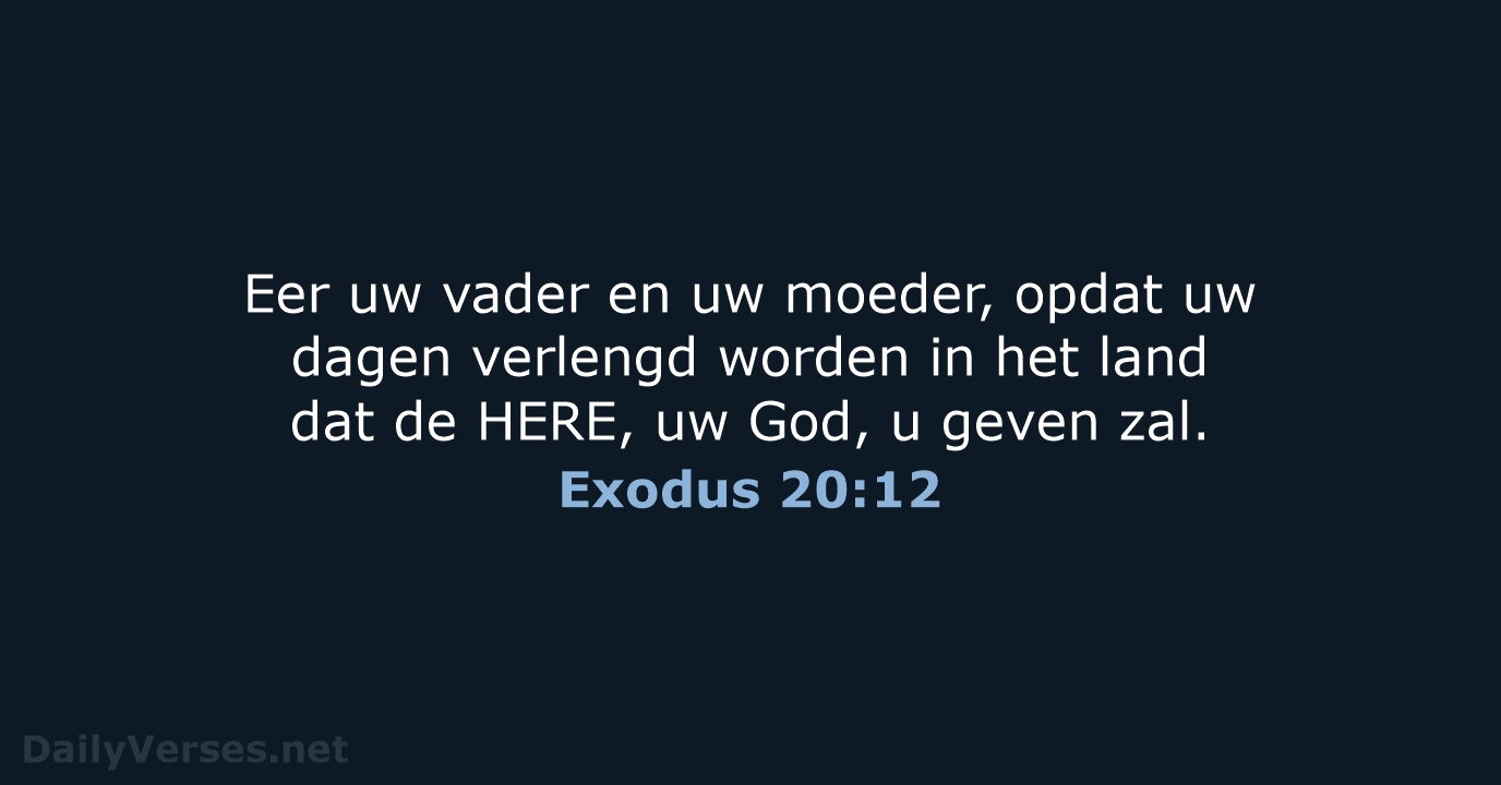 Exodus 20:12 - NBG
