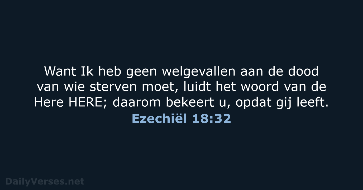 Ezechiël 18:32 - NBG