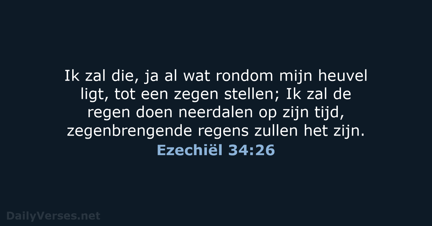 Ezechiël 34:26 - NBG