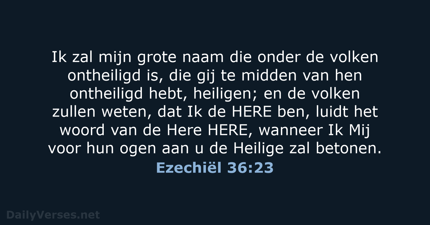 Ezechiël 36:23 - NBG