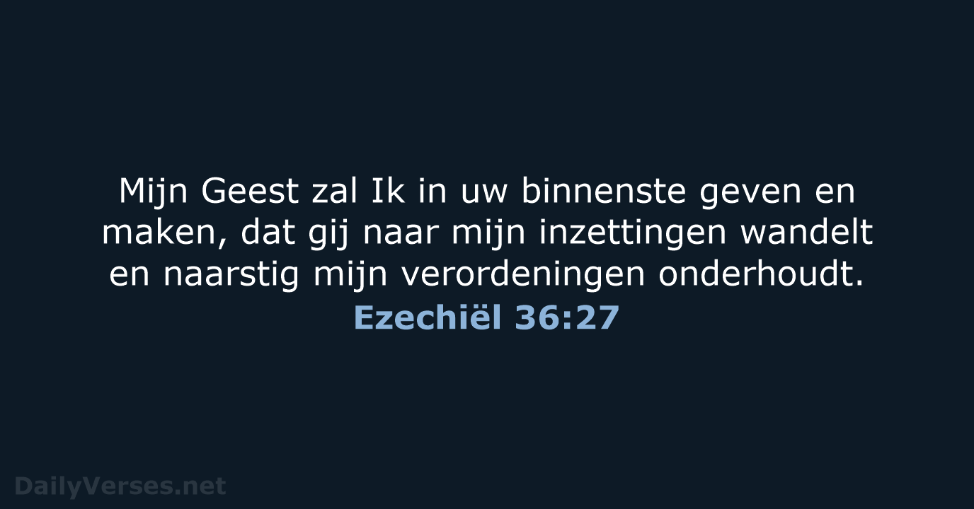 Ezechiël 36:27 - NBG
