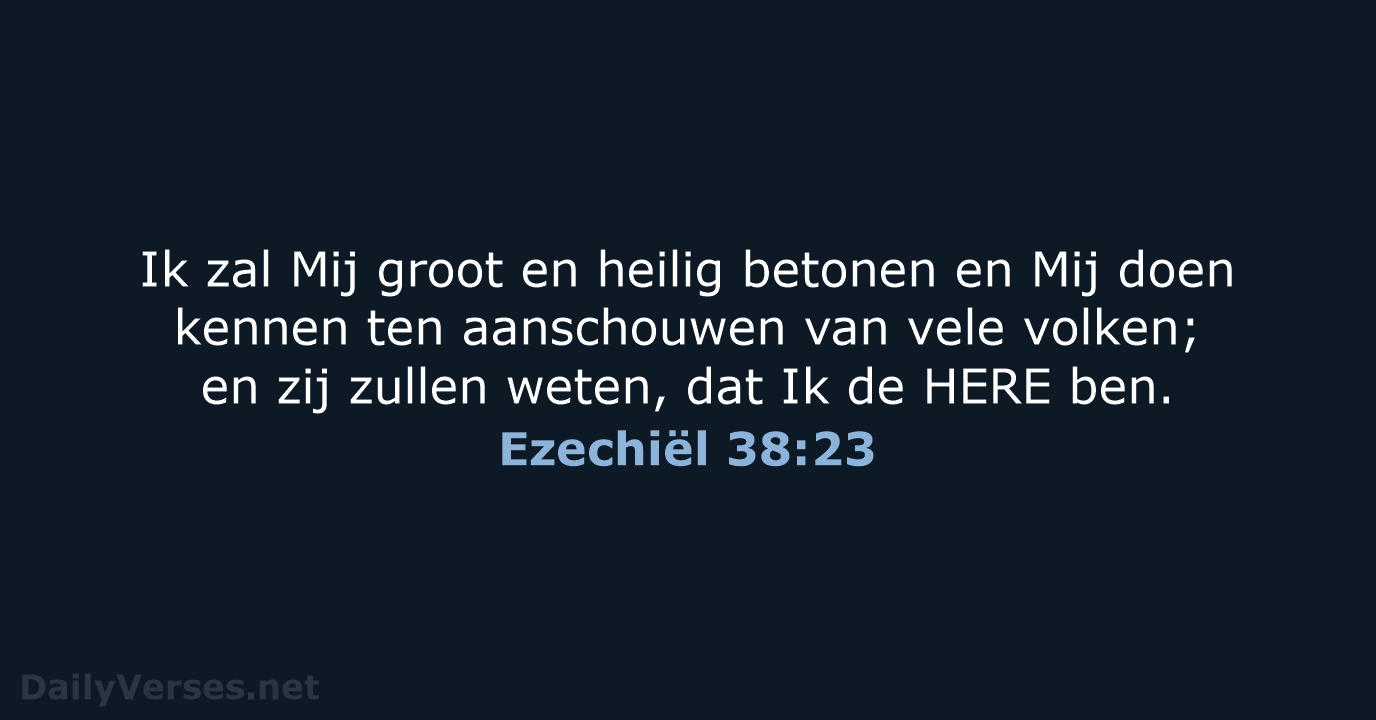 Ezechiël 38:23 - NBG