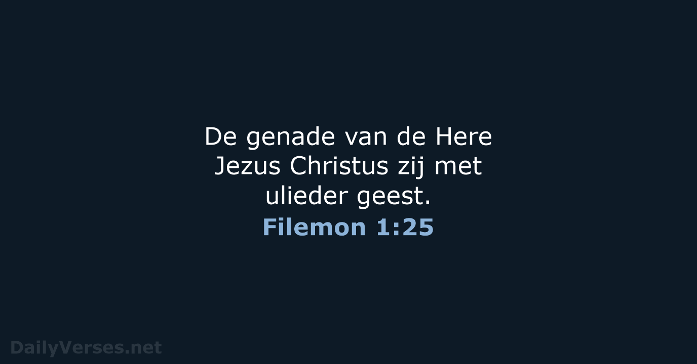 Filemon 1:25 - NBG