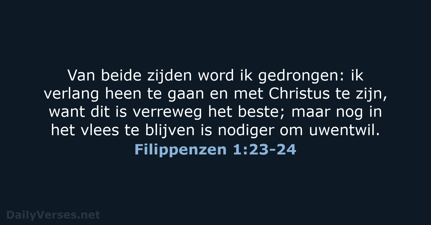 Filippenzen 1:23-24 - NBG