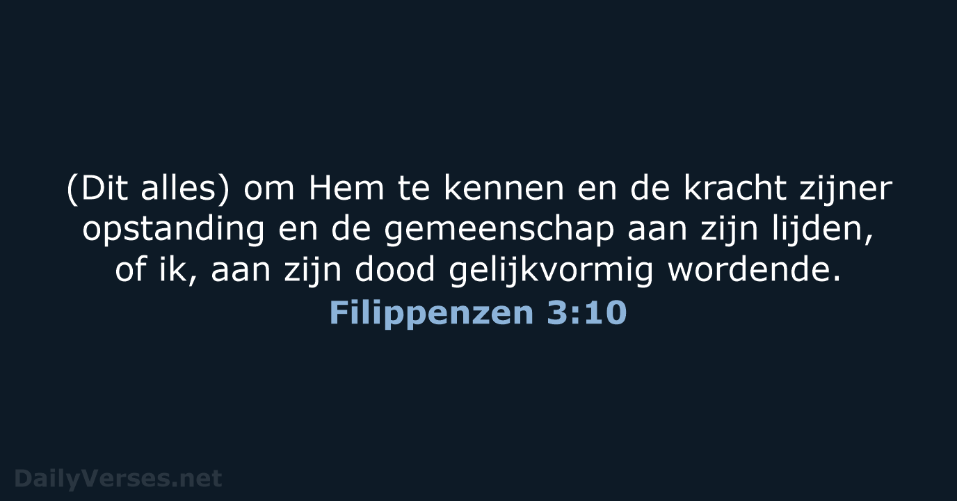 Filippenzen 3:10 - NBG