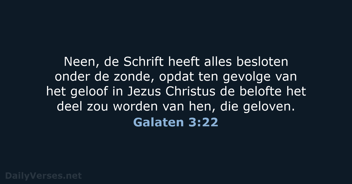 Galaten 3:22 - NBG